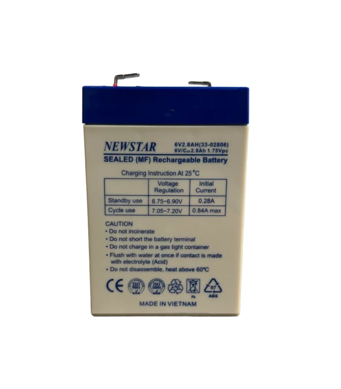 Newstar 6V 2.8Ah Sealed Lead Acid UPS Battery (AGM VRLA) 33-02806