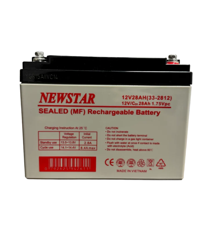 Newstar 12V 28Ah Sealed Lead Acid UPS Battery (AGM VRLA) 33-2812