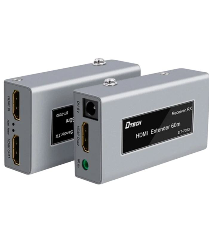 DTECH HDMI Extender over Cat5e/6 – 60 m Full HD 1080p Transmission DT-7053