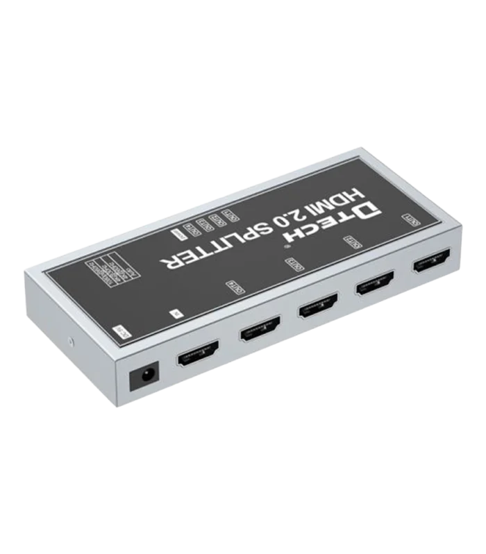 DTECH 1×4 HDMI Splitter 4K@60Hz | 18 Gbps HDMI 2.0 Signal Distributor with EDID DT-7144A