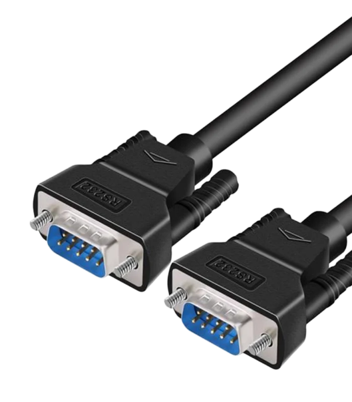 DTECH DT-9005A Black DB9 RS232 Serial Cable Male-to-Male Straight-Through (1.5m/3m/5m) – High-Quality RS-232 Modem & COM Port Cable