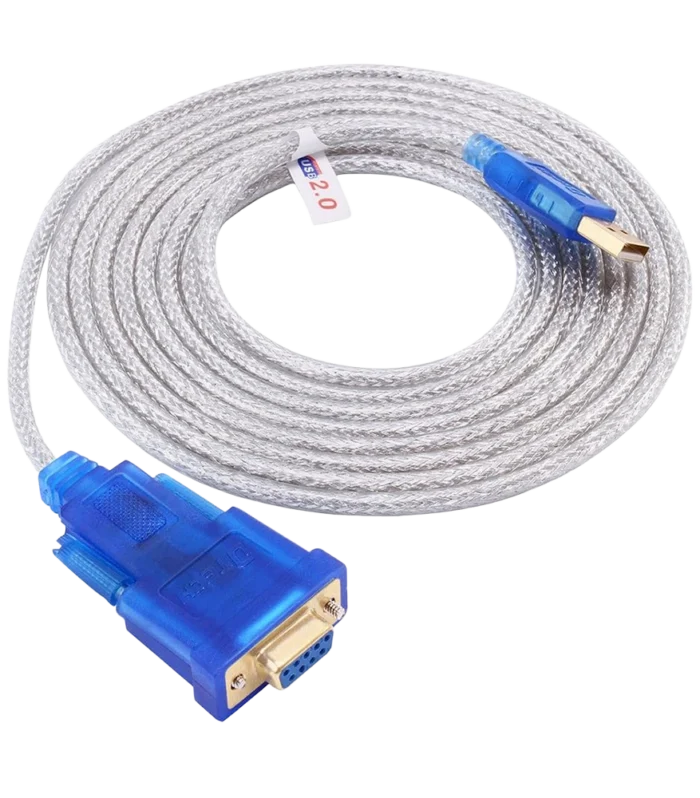DTECH USB to RS232 Serial Adapter Cable 10ft (3m) – USB 2.0 Type-A to DB9 Female, FTDI FT232 Chipset, Supports Windows 11/10/8/7, macOS & Linux DT-5031B