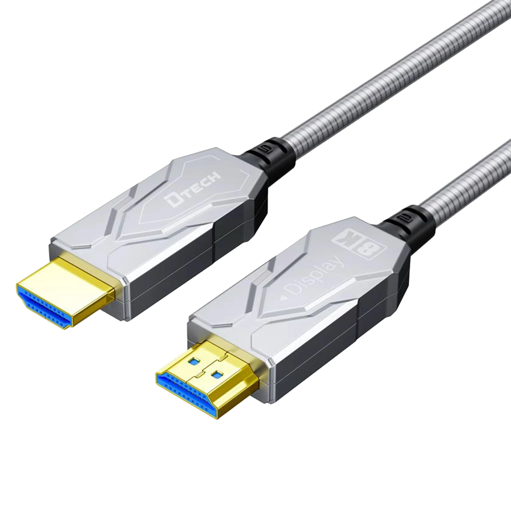 DTECH Male to Male HDMI 8K Cable Armored AOC Fiber Optical 2.1V HDMI Cable