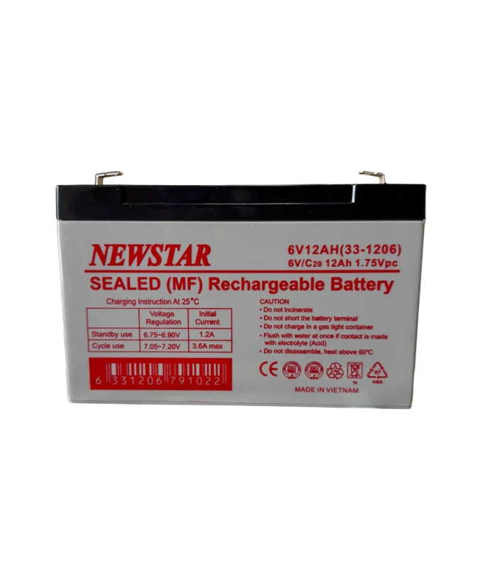 Newstar 33-1206 6V 12Ah Sealed Lead Acid UPS Battery (AGM VRLA)