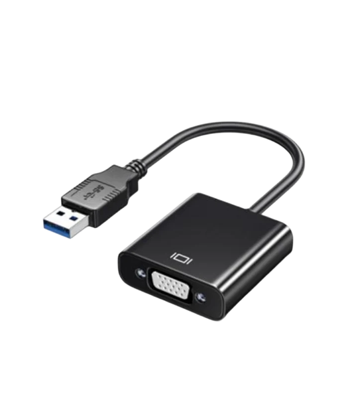 DTECH USB 3.0 to VGA Converter 1080P, Plug & Play USB to VGA Adapter Cable 0.2m, External Display Adapter for Laptop, PC to Monitor, Projector & TV DT-2904