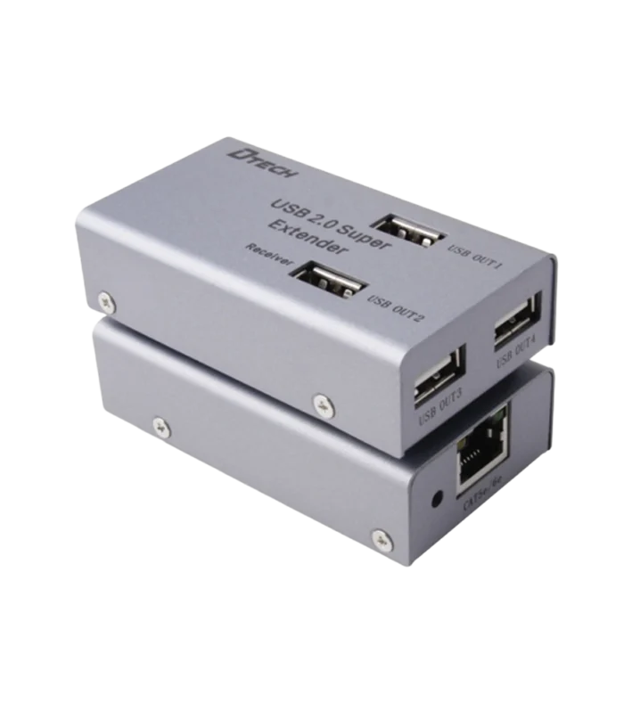 DTECH VGA Extender 100m Over Cat5/Cat5e/Cat6 with Audio, VGA Over CAT Cable Extender Sender Receiver, Supports VGA SVGA XGA UXGA, LED Indicators DT-7020A