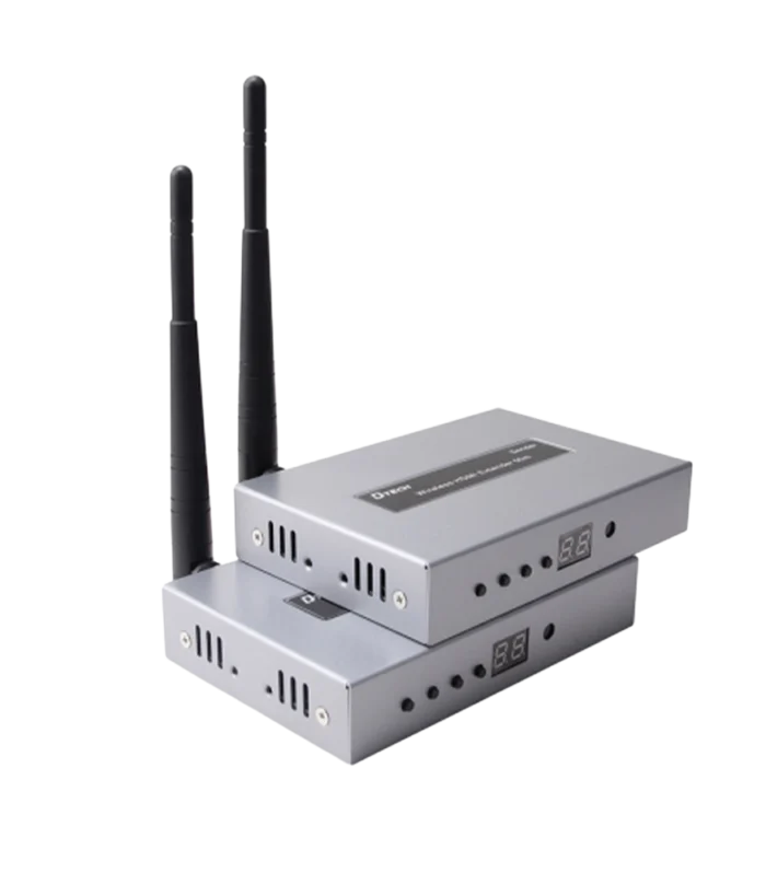 DTECH DT-7060 Wireless HDMI Extender 50m, 1080P@60Hz, H.264 WiFi Transmission, IR Remote Control, HDMI Transmitter Receiver for CCTV, Meetings & Home AV DT-7060