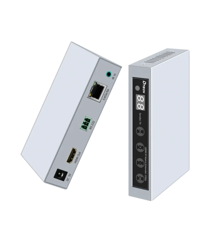 DTECH HDMI Over IP Matrix Extender 150m, 1080P 60Hz HDMI Extender Over Cat5e/Cat6, H.264 HDMI Matrix Extender with RS232, IR Return, Remote & Touch Switching DT-7064A