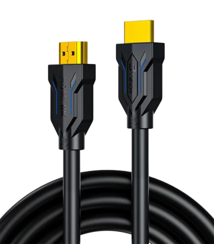 DTECH 8K HDMI 2.1 Cable 48Gbps, Ultra High Speed HDMI Cable 8K@60Hz 4K@120Hz, HDR eARC HDMI Male to Male Cord 0.5m–8m for TV, Gaming, AV & Professional Use