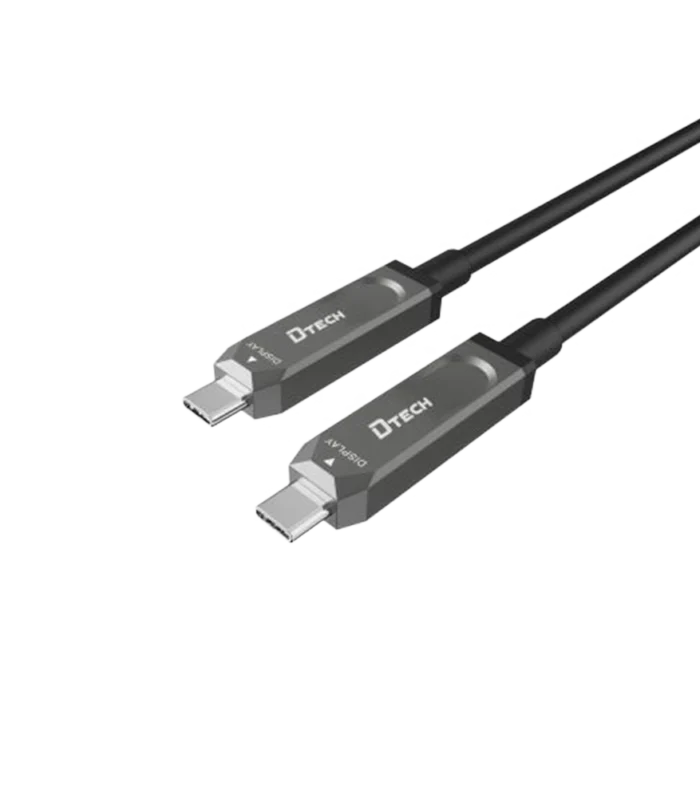 DTECH Type-C Full-Function Fiber Optic Cable 48Gbps, USB-C Male to Male Cable, 8K@60Hz, USB 3.1 10Gbps Data, PD 60W Charging for Laptop, Monitor & Gaming DT-TF600