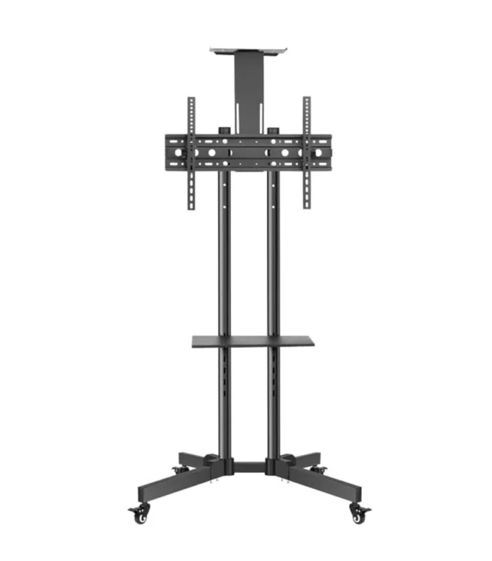 NEWSTAR Mobile TV Stand with Wheels for 37-70 Inch LCD TV, Height Adjustable TV Mount Stand with Camera Shelf & AV Shelf, Rolling Mobile Mount, VESA 600x400, Black 91-FS601T