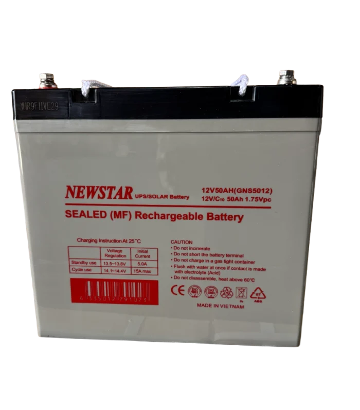 Newstar GNS5012 12V 50Ah Sealed Lead Acid UPS Battery (AGM VRLA – Long Life)