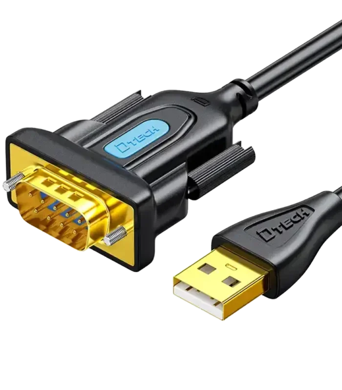 DTECH USB 2.0 to RS232 Serial Cable DB9 9 Pin 1.5m, USB to COM Port Adapter Cable, High-Speed Stable USB to Serial Converter for PLC, POS, Router & Industrial Devices IOT5075