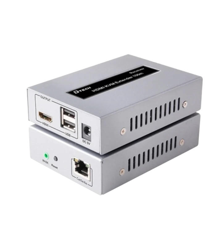 DTECH DT-7054A HDMI USB KVM Extender 100m with IR stacked on top of eachother