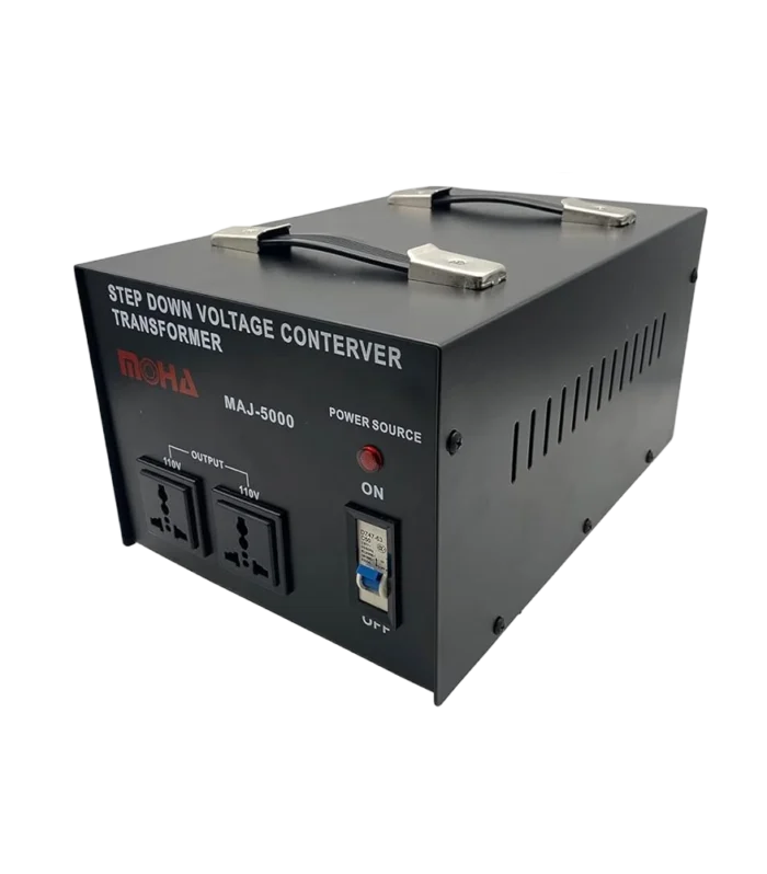 moha 5000w voltage transformer converts 220v to 110v for american appliances to work in uae