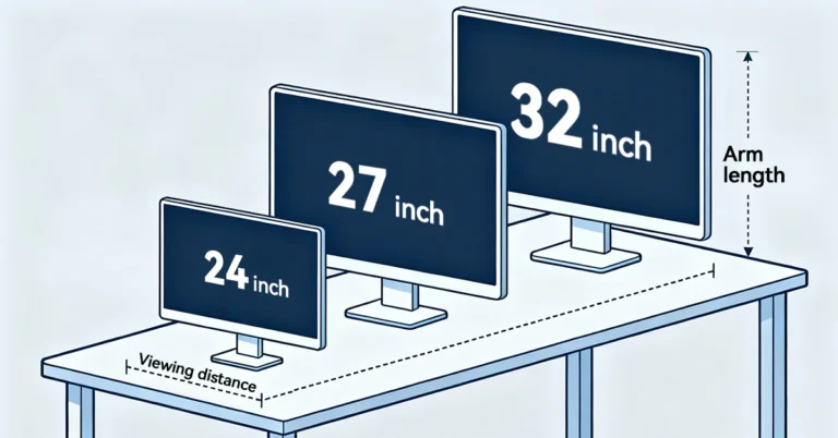 shows different size of monitors