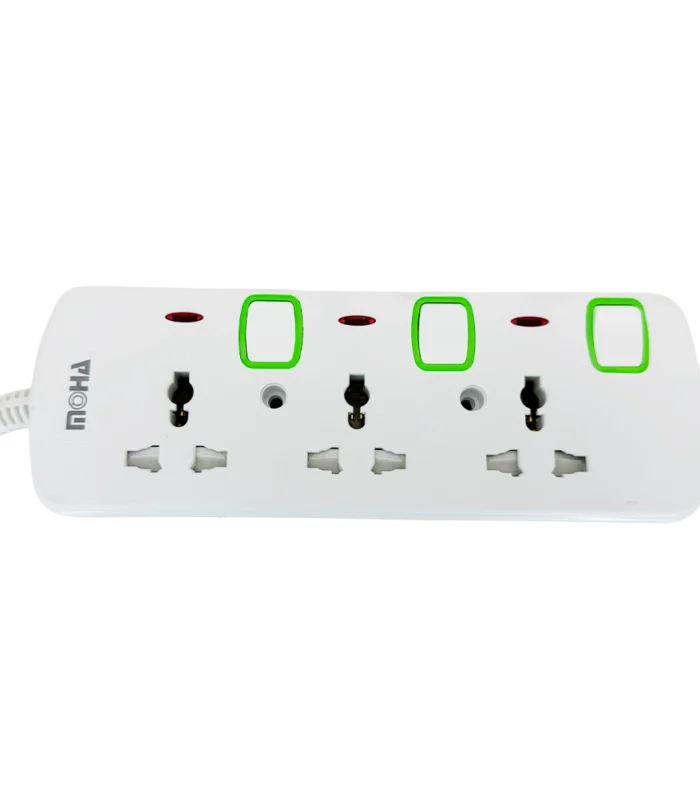 Moha 77-6103 3 way extension socket white