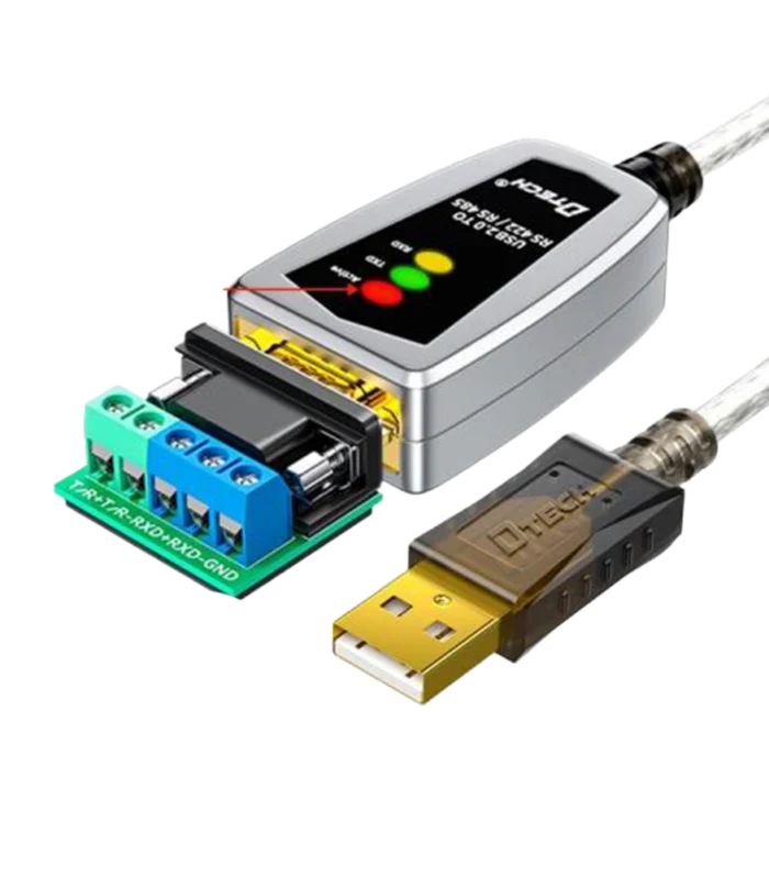 DTECH DT-5019 USB to RS485 RS422 DB9 converter cable FTDI FT232RL SP485 dual chip 3 LED indicators