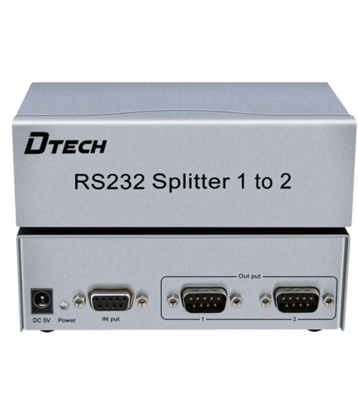 2 port RS232 splitter 1x2 DTECH DT-5047 with one DB9 male input and two DB9 female outputs
