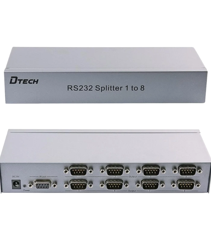 8 port RS232 splitter 1x8 DTECH DT-5048 serial expansion box with DB9 ports