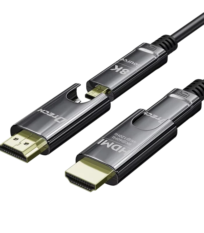 Detachable HDMI Fiber Optic Cable – 8K@60Hz, 48Gbps DTECH DT-HF3000