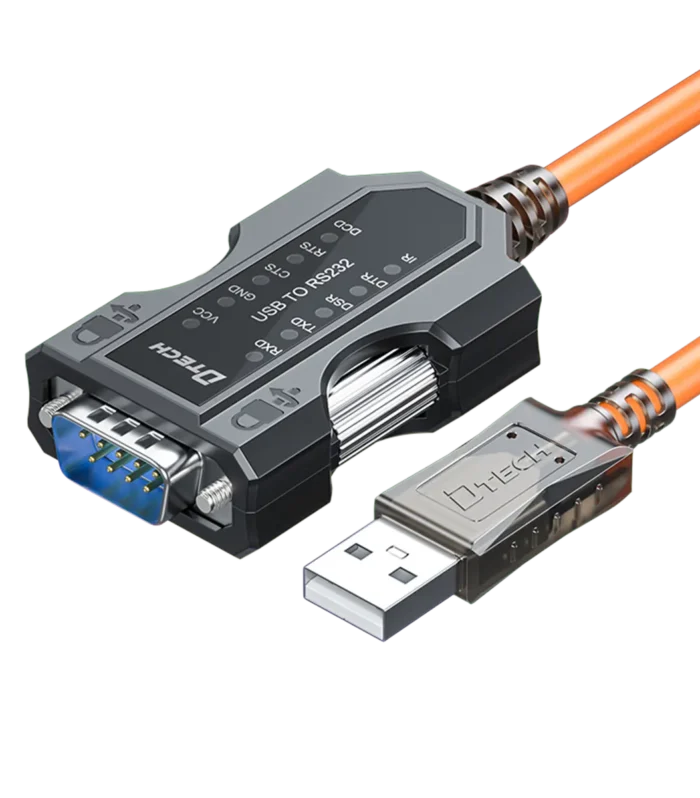 DTECH IOT5089(PL) USB to RS232 cable with 10 LED indicator lights